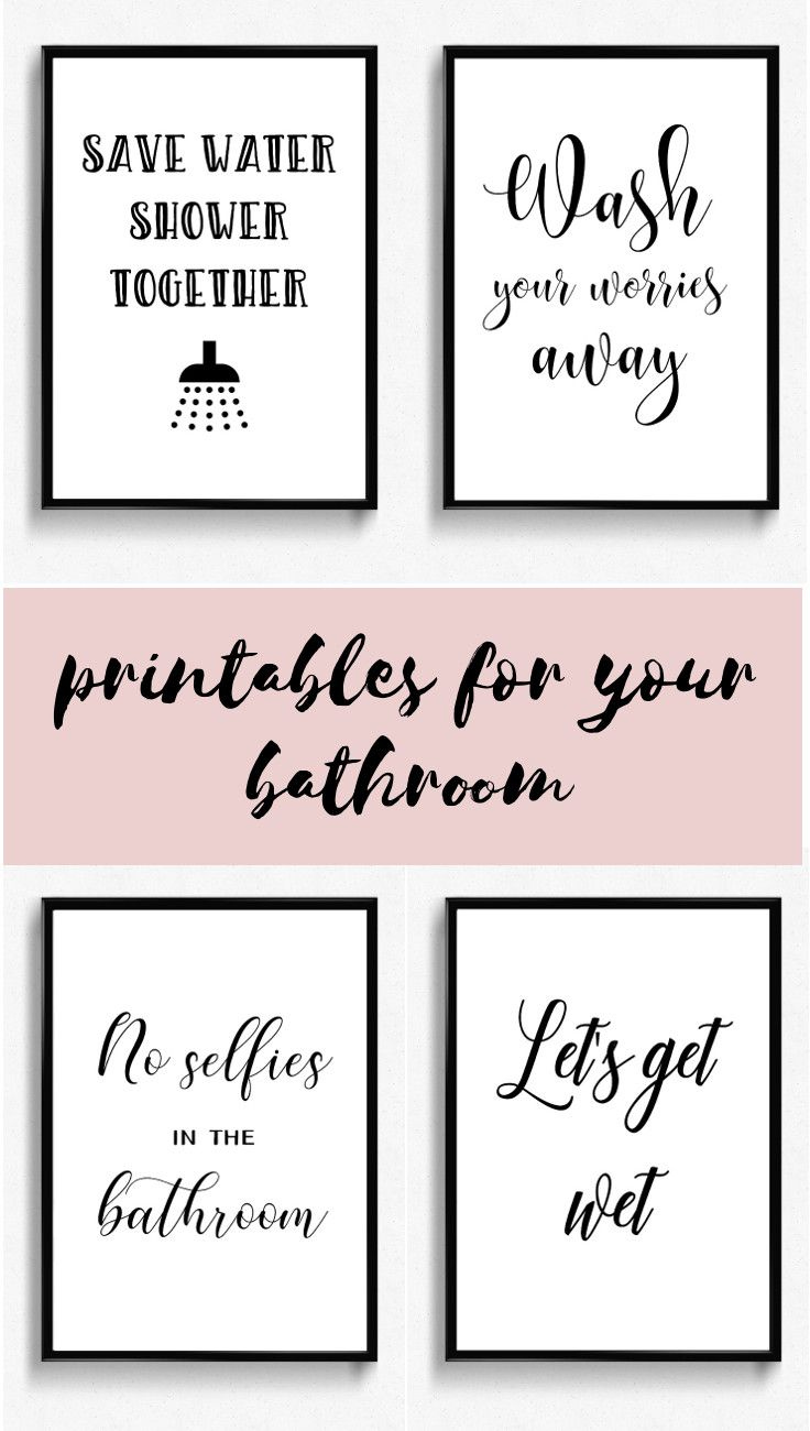 Bathroom Printables, Bathroom Printable Decor, Funny Bathroom with Free Funny Bathroom Printables