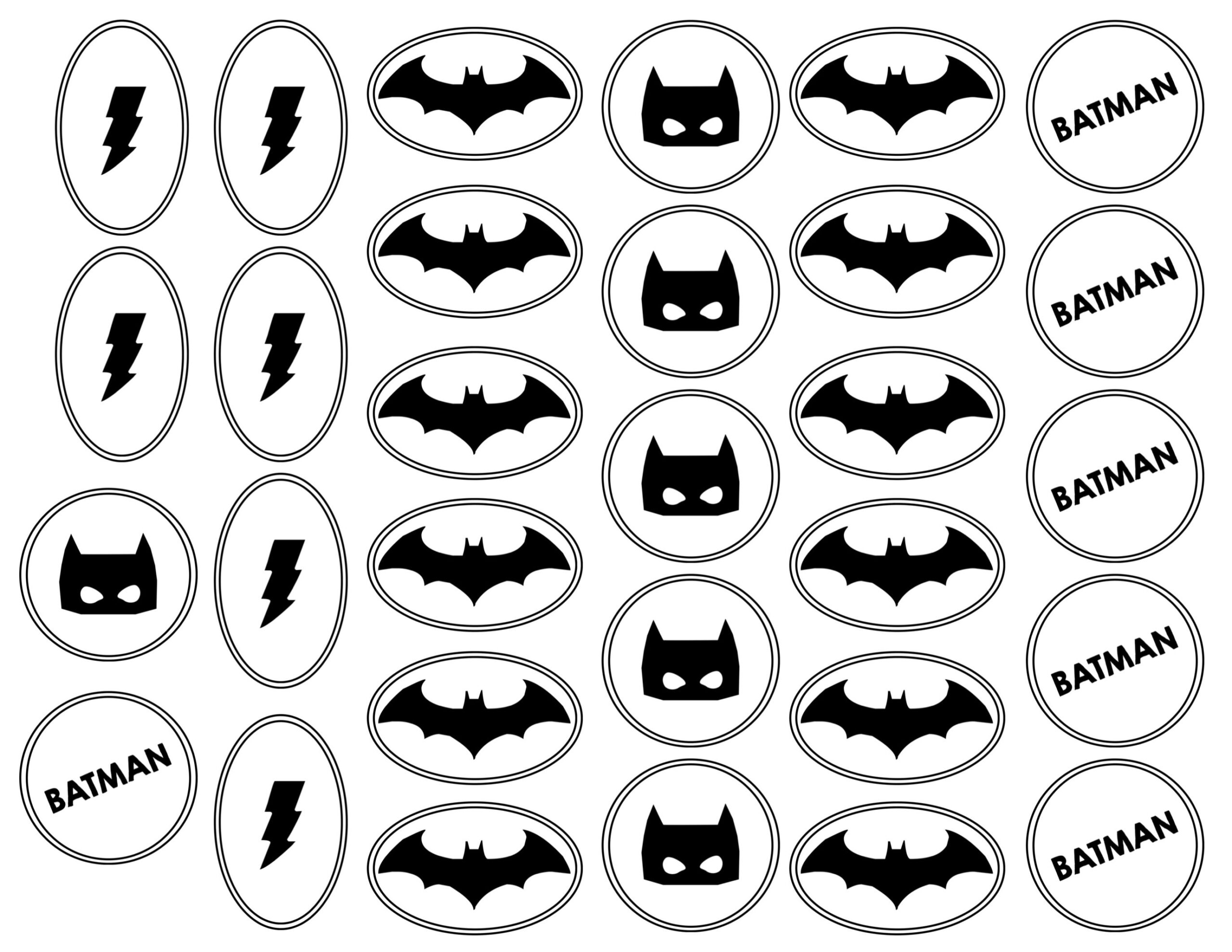 Batman Cupcake Topper Printables - Paper Trail Design | Batman in Batman Cupcake Toppers Free Printable