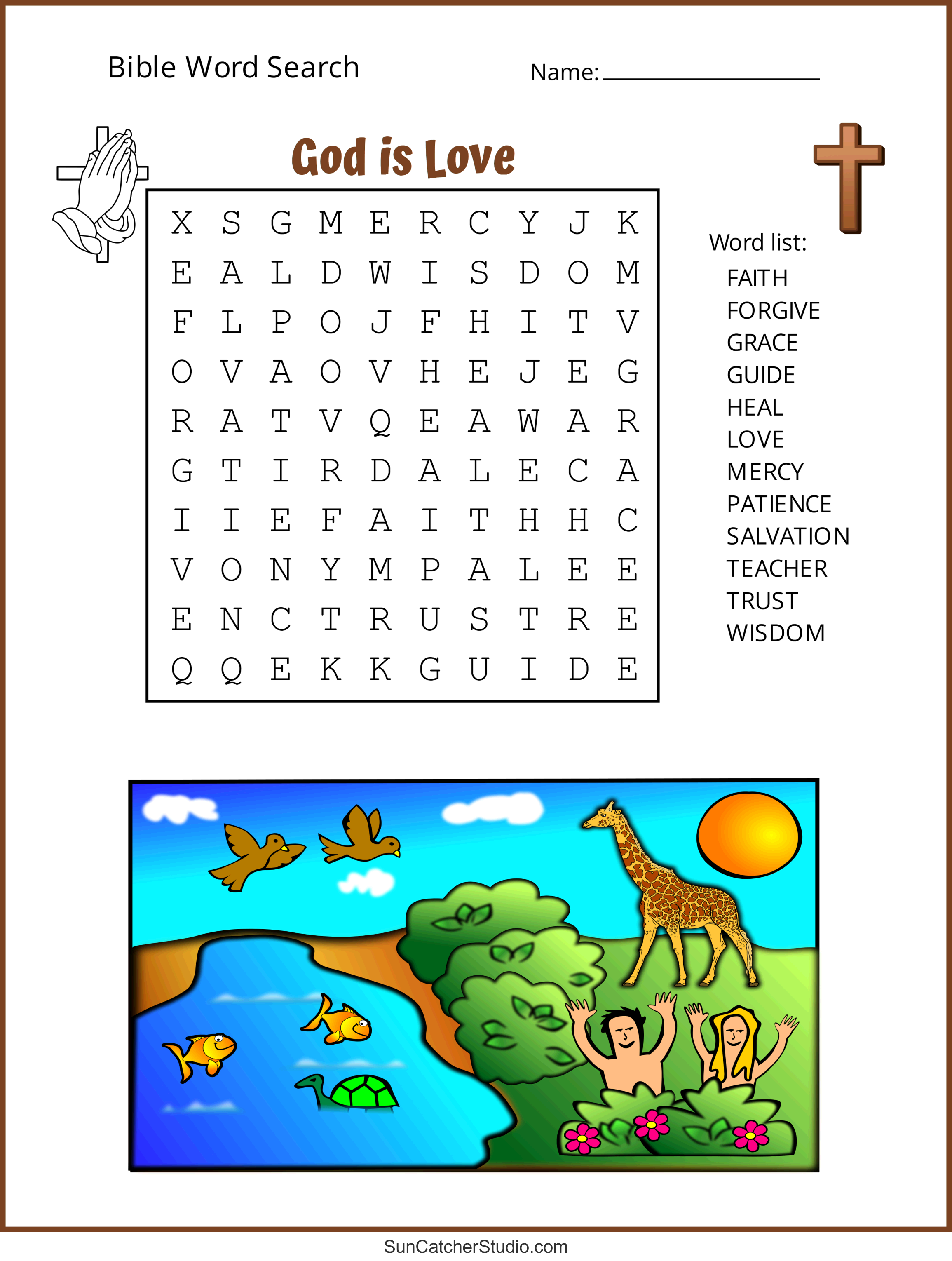 Bible Word Search (Free Printable Christian Puzzles) – Diy with regard to Free Printable Bible Games for Kids