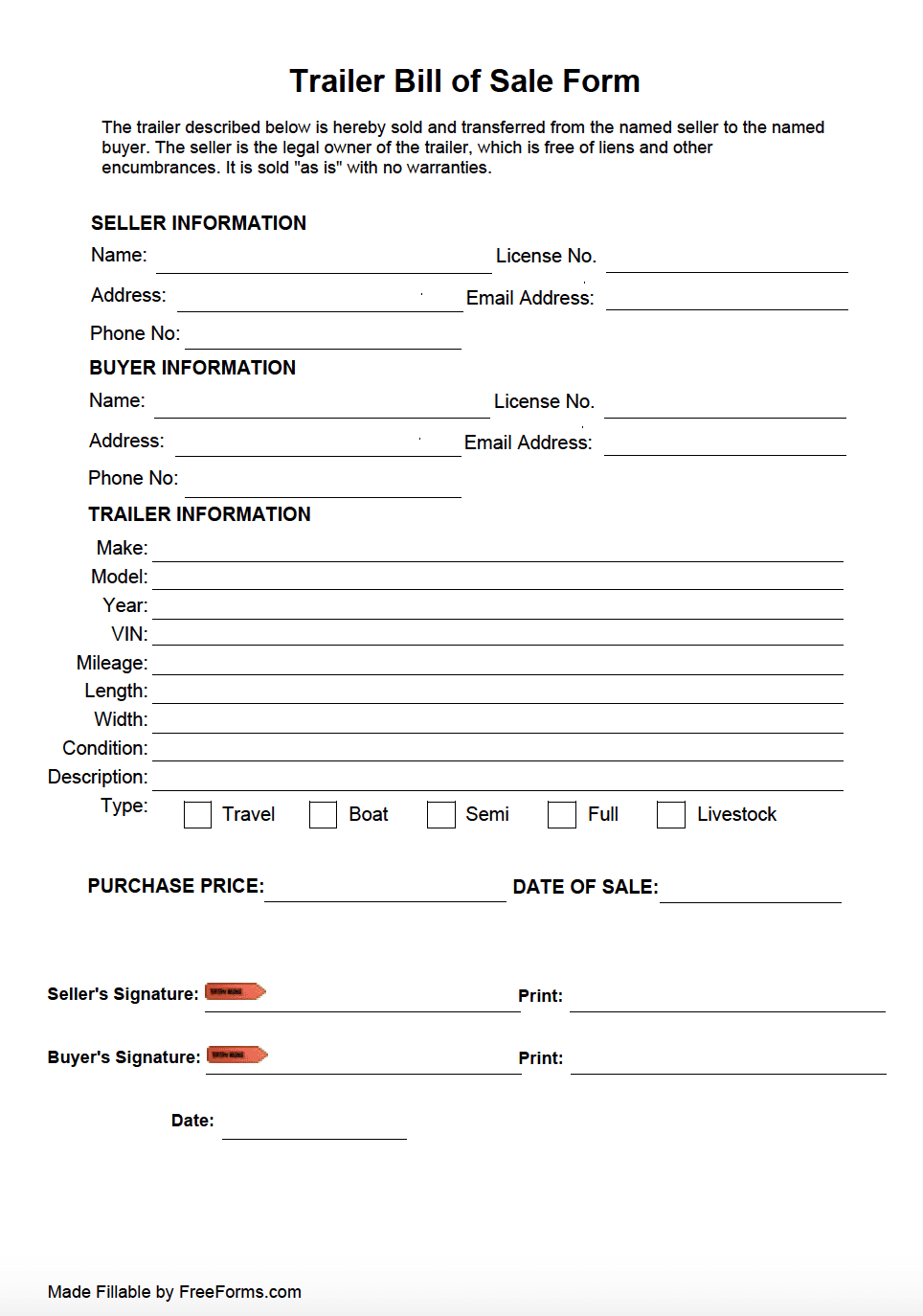 Bill Of Sale For Camper Pdf Outlet | Www.norwid.de in Free Printable Bill Of Sale For Trailer