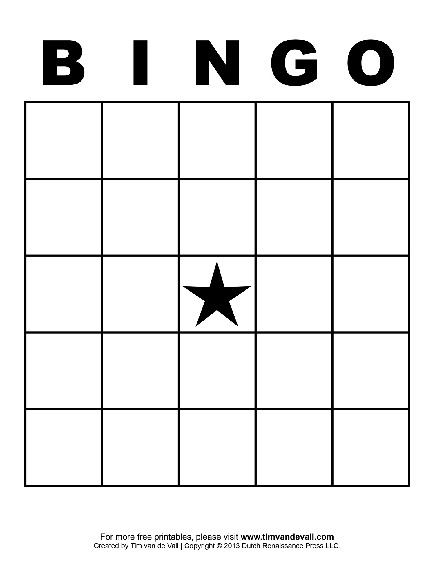 Blank Bingo Template – Tim&amp;#039;S Printables for Free Printable Bingo Maker