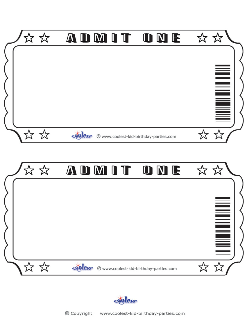 Blank Printable Admit One Invitations - Coolest Free Printables in Free Printable Admit One Invitations