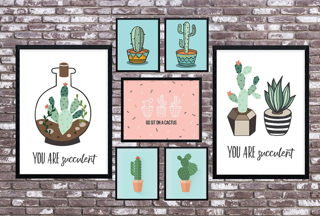 Cactus Art Roundup: 55 Awesome Free Printables • Little Gold Pixel with regard to Free Cactus Printable