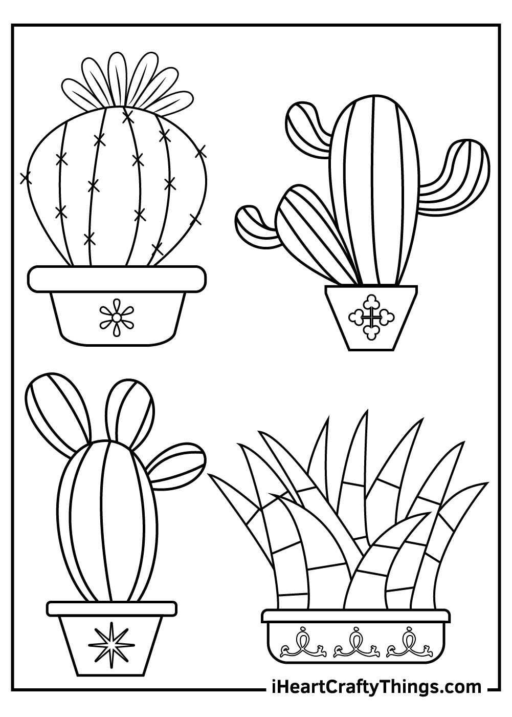 Cactus Coloring Pages (Updated 2024) intended for Free Cactus Printable