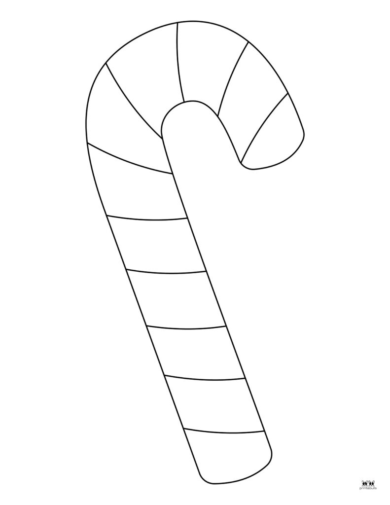 Candy Cane Coloring Pages &amp;amp; Templates - 35 Pages | Printabulls pertaining to Free Candy Cane Template Printable