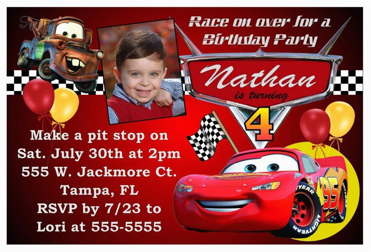 Cars Birthday Invitation Template throughout Free Printable Birthday Invitations Cars Theme