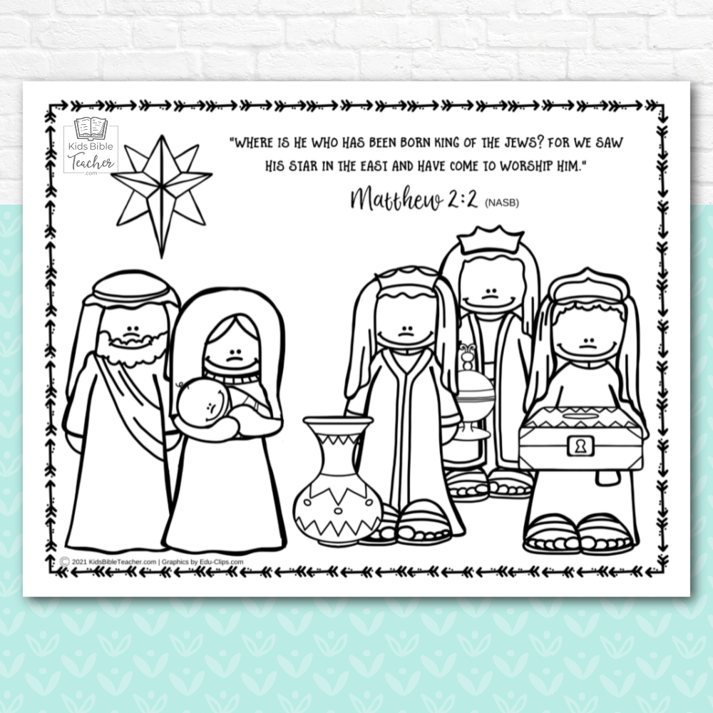 Christmas Picture Pages For Kids - Kids Bible Teacher for Free Printable Bible Christmas Coloring Pages