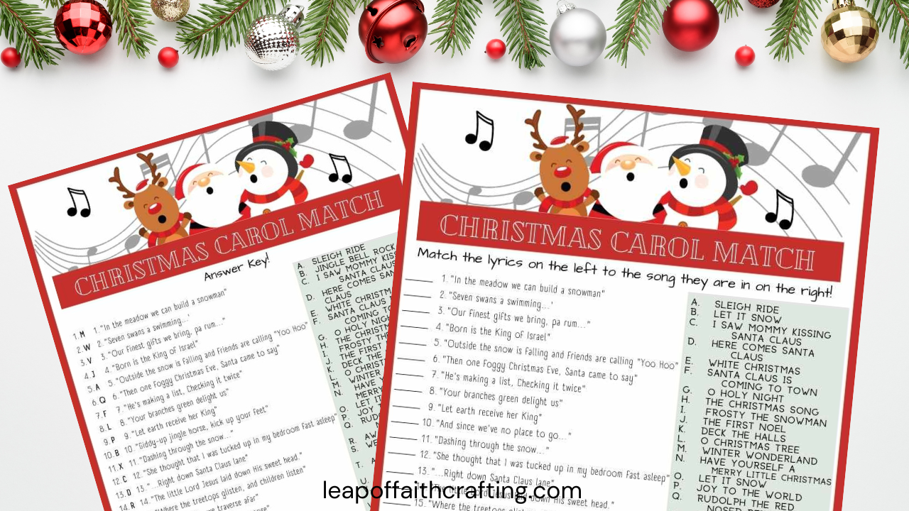 Christmas Song Games Printables: 8 Pages For Hours Of Fun! Story regarding Christmas Song Lyrics Game Free Printable