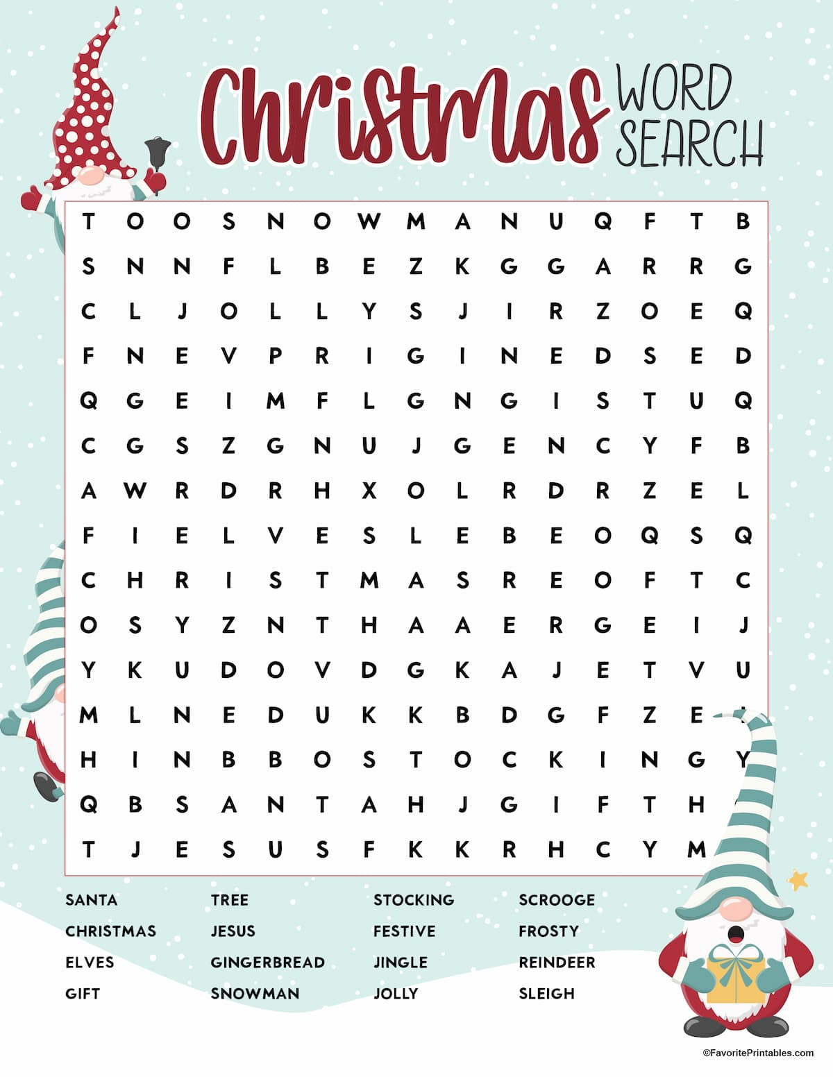 Christmas Word Search, Free Printable For Kids! - Favorite Printables within Christmas Find a Word Printable Free