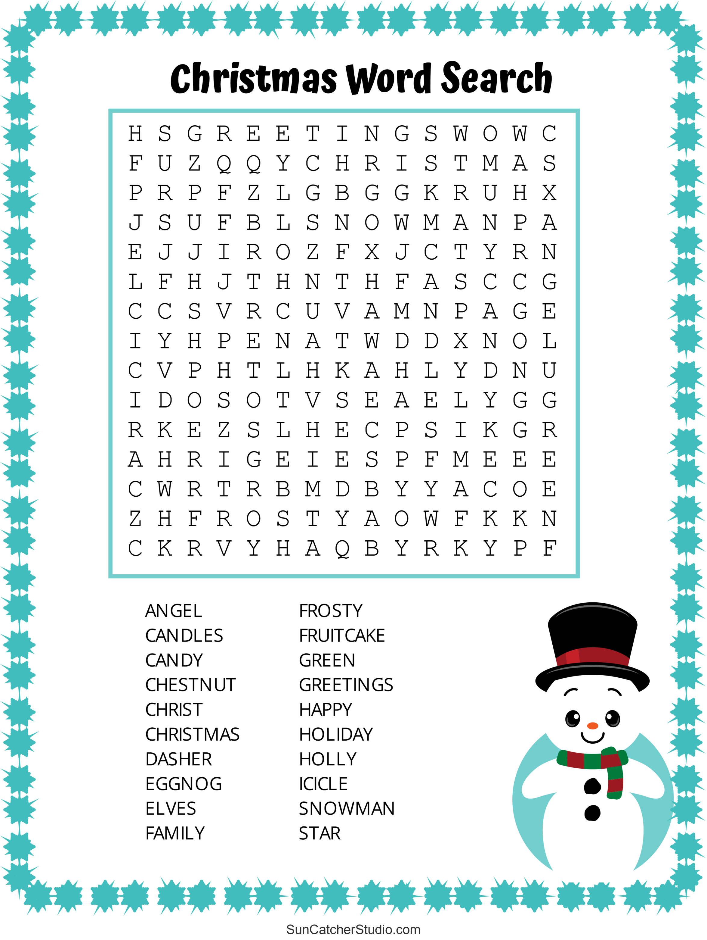 Christmas Word Search (Free Printable Pdf Puzzles) – Diy Projects inside Christmas Find A Word Printable Free