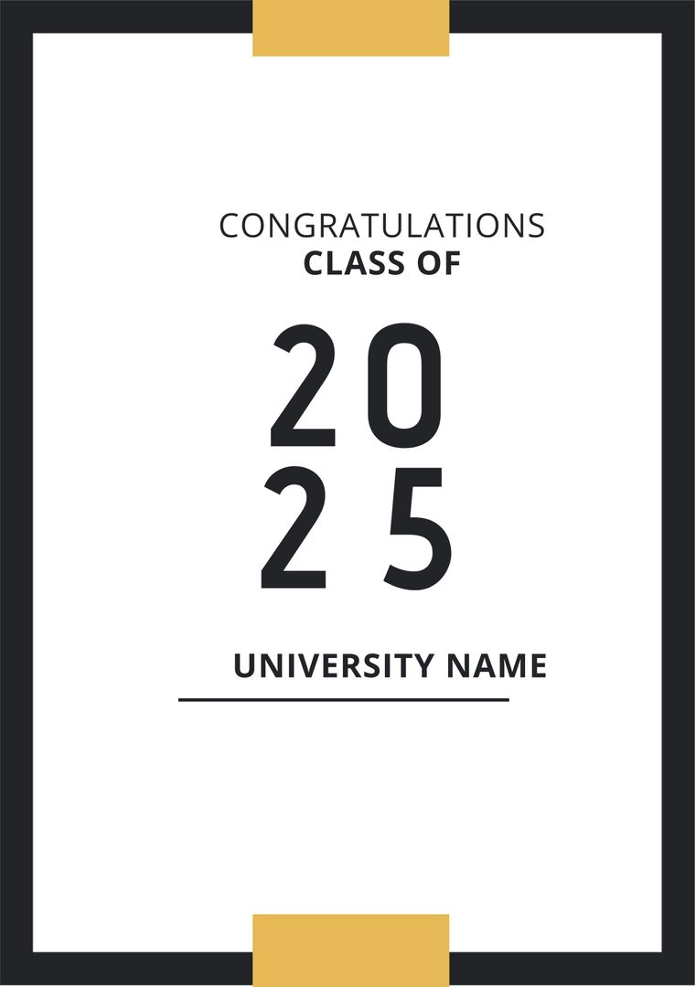 Class Of 2025 Template For Graduation And Event Memorabilia. From throughout Free Graduation Printables 2025