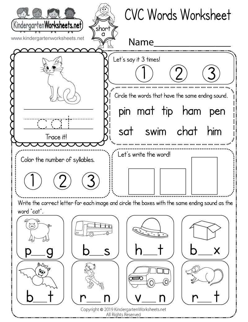 Cvc Words Worksheet - Free Printable, Digital, &amp;amp; Pdf regarding Cvc Words Worksheets Free Printable