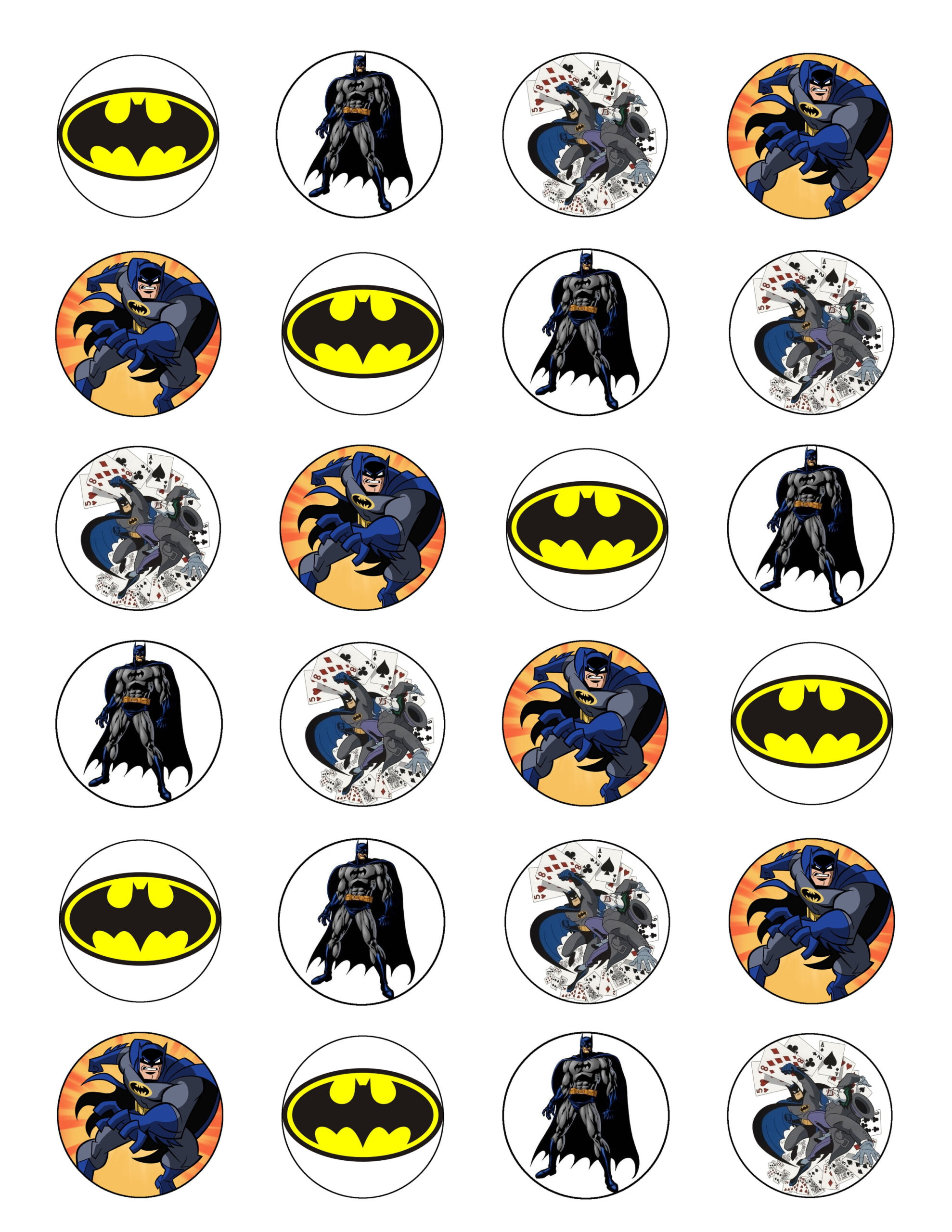 Dc Comics Batman Logo Flying Edible Cupcake Toppers - Walmart inside Batman Cupcake Toppers Free Printable