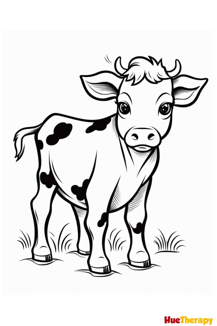 Discover The Wonder Of Cow Coloring Pages For Kids inside Coloring Pages of Cows Free Printable