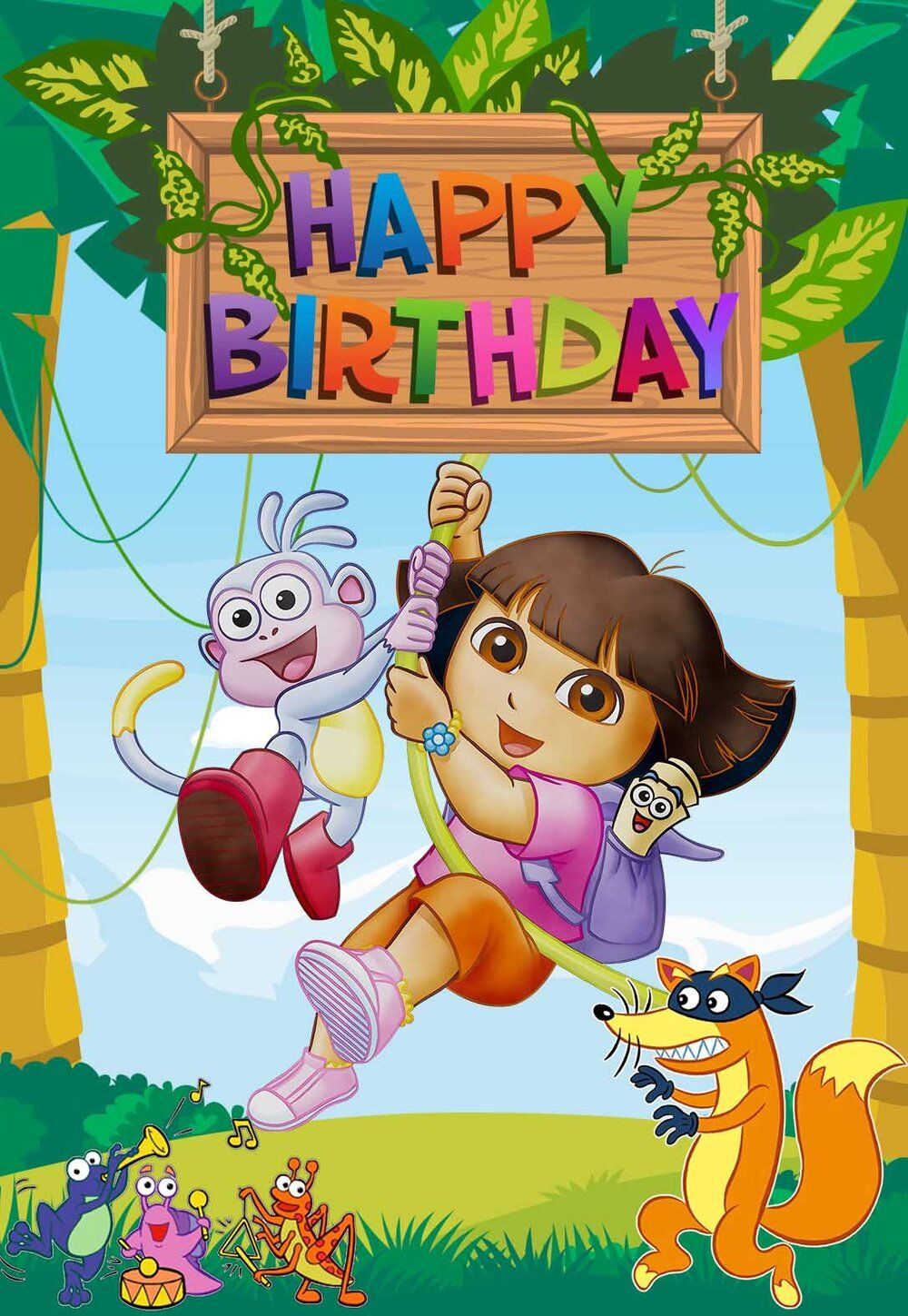 Dora The Explorer Birthday Cards (Free) — Printbirthday.cards inside Dora Birthday Cards Free Printable