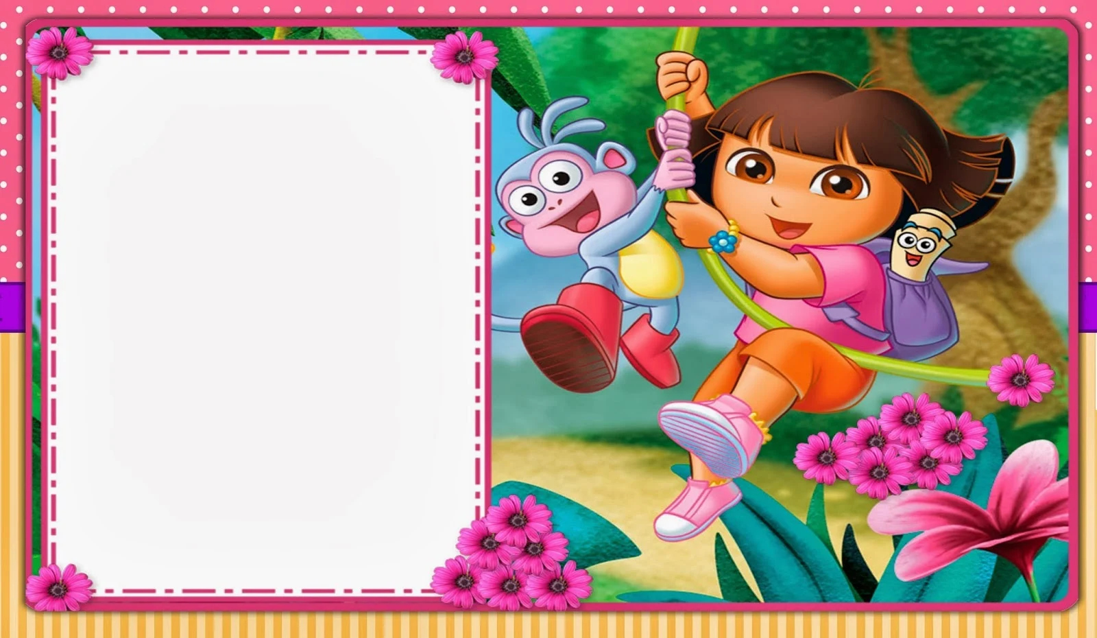 Dora The Explorer: Free Printable Invitations, Boxes And Party pertaining to Dora The Explorer Free Printable Invitations