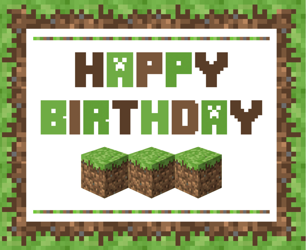 Download These Awesome Free Minecraft Party Printables! | Catch My throughout Free Minecraft Printables