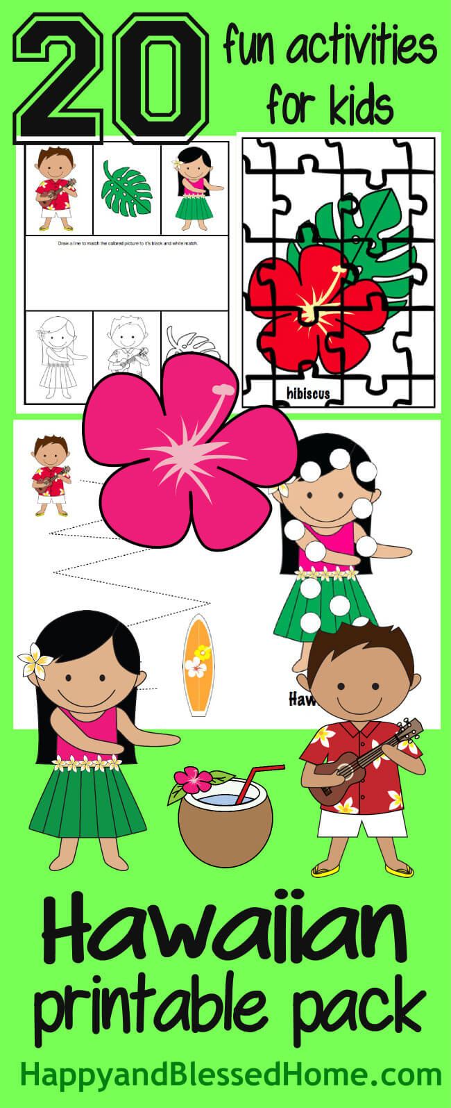 Download Your Hawaiian Luau Party Pack Here - Happy And Blessed Home within Free Luau Printables