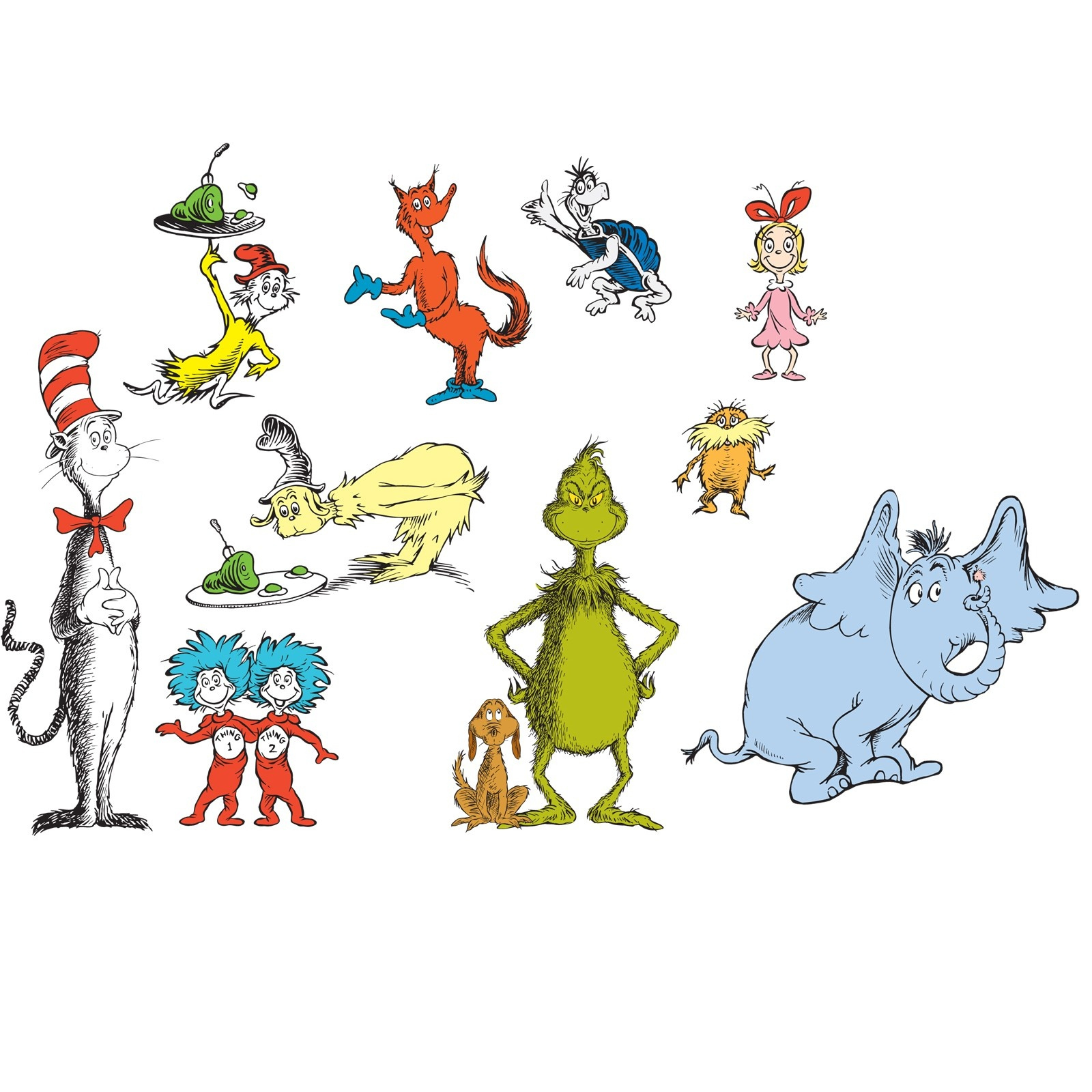 Dr Seuss Printable Characters pertaining to Free Dr Seuss Characters Printables