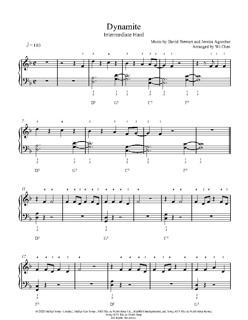 Dynamitebts Sheet Music &amp;amp; Lesson | Intermediate Level regarding Dynamite Piano Sheet Music Free Printable