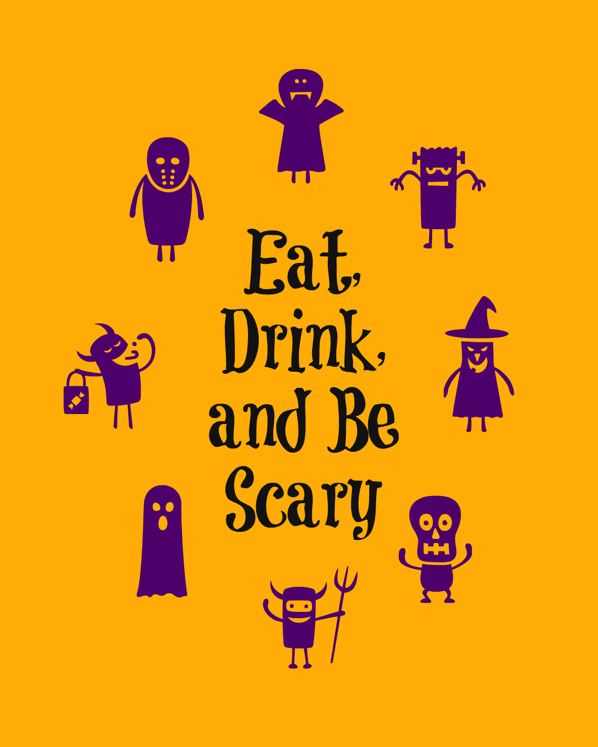 East Coast Mommy: Free Halloween Printable (Eat, Drink, And Be Scary) regarding Eat Drink And Be Scary Free Printable