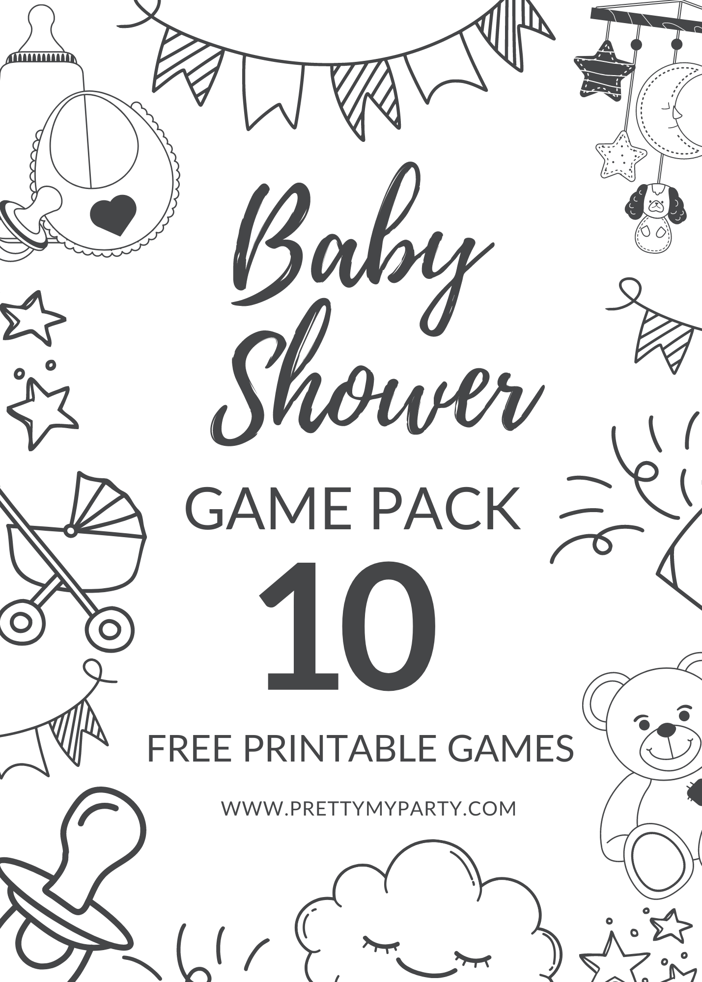 Easy To Play And Free Printable Baby Shower Games - Pretty My Party intended for Free Printable Baby Shower Games