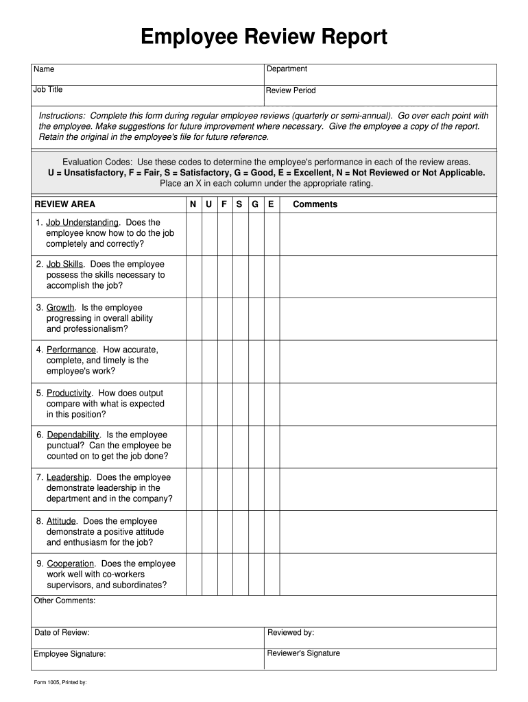 Employee Evaluation Template - Fill Online, Printable, Fillable in Free Employee Evaluation Forms Printable