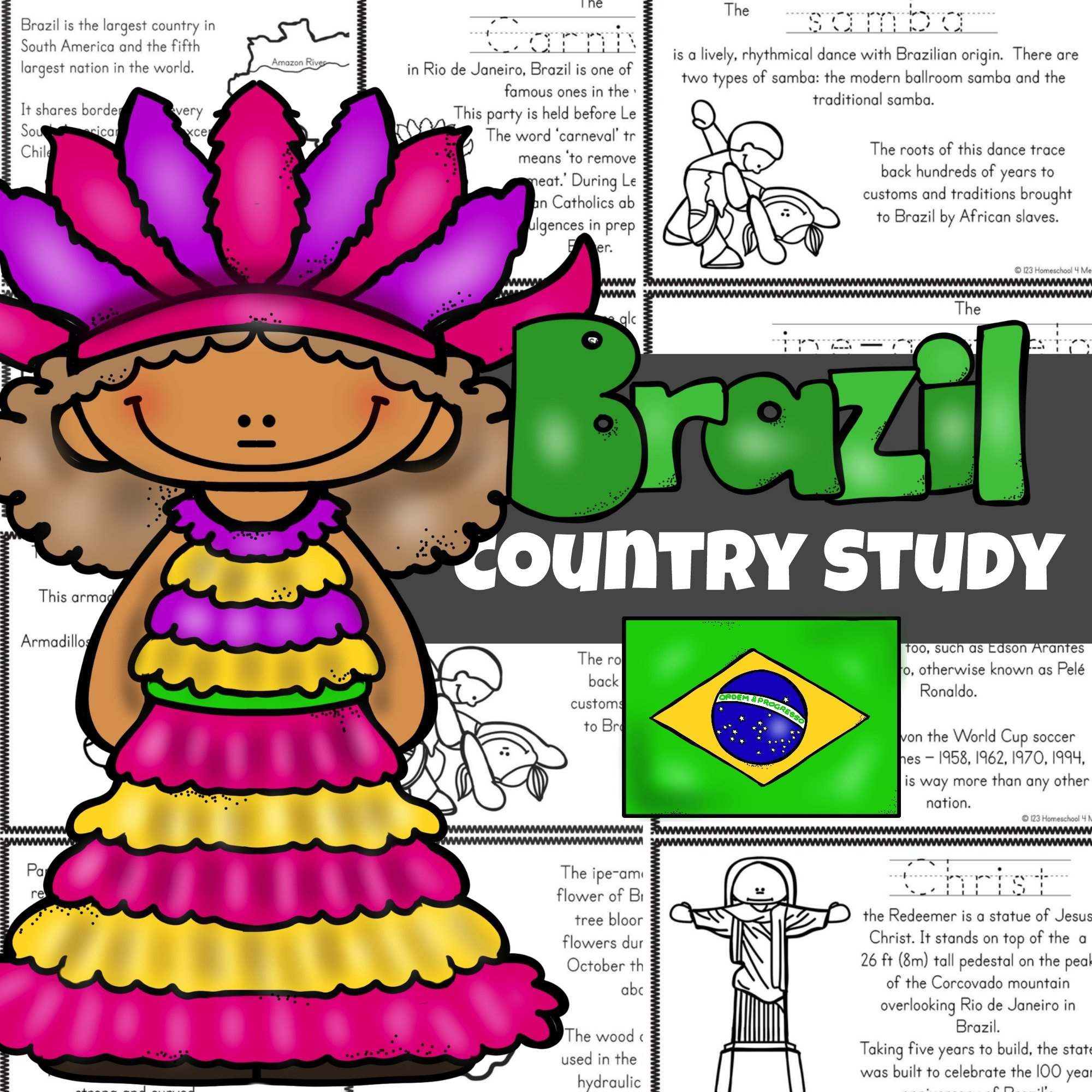 🦜 Free Brazil For Kids Printable Reader Book - Color, Read, &amp;amp; Learn intended for Brazil Worksheets Free Printables