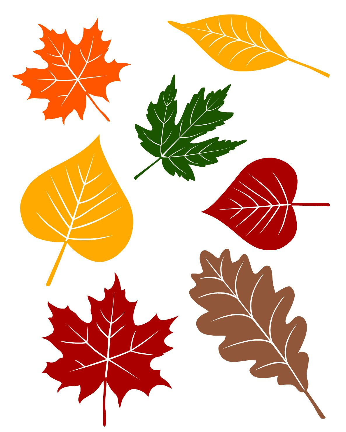 Fall Leaves Printable For Leaf Man Craft pertaining to Fall Leaves Pictures Free Printable