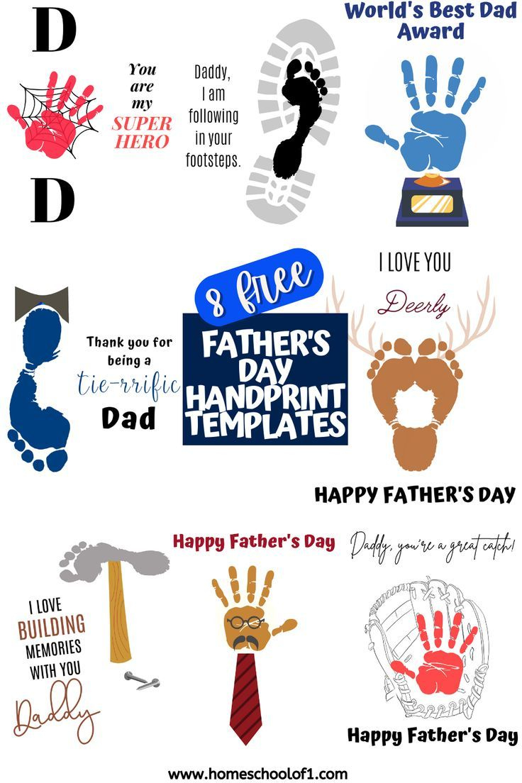 Father&amp;#039;S Day Handprints | Happy Fathers Day Daddy, Father&amp;#039;S Day within Free Preschool Fathers Day Printables