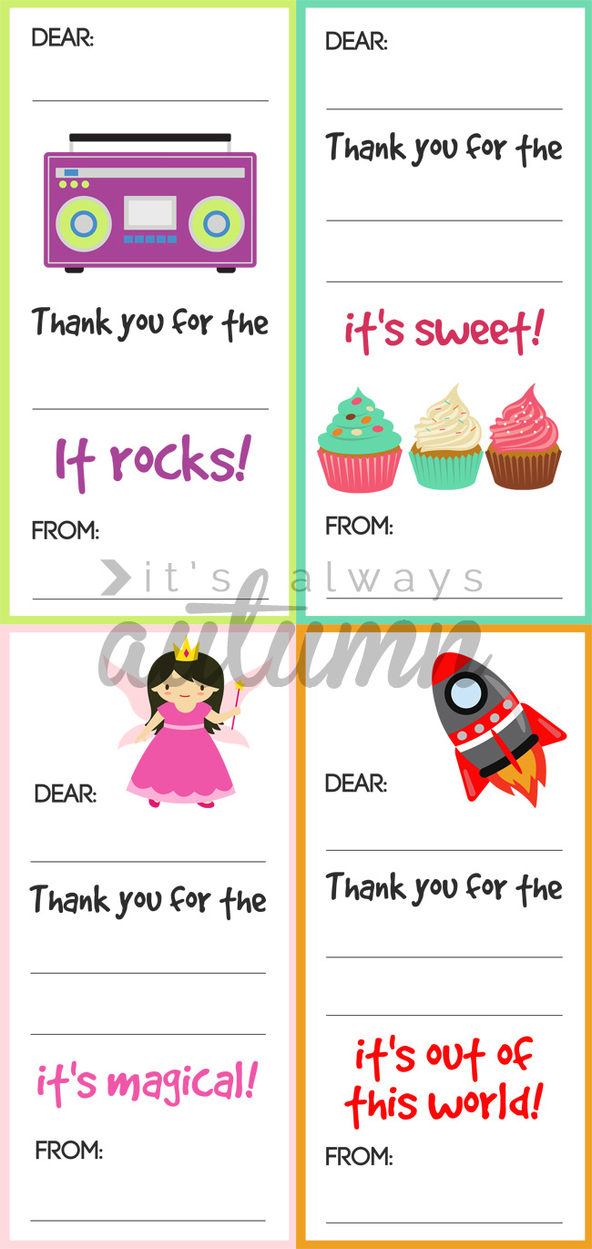 Fill In The Blank Thank You Note Printables For Kids - It'S Always in Fill In The Blank Thank You Cards Printable Free