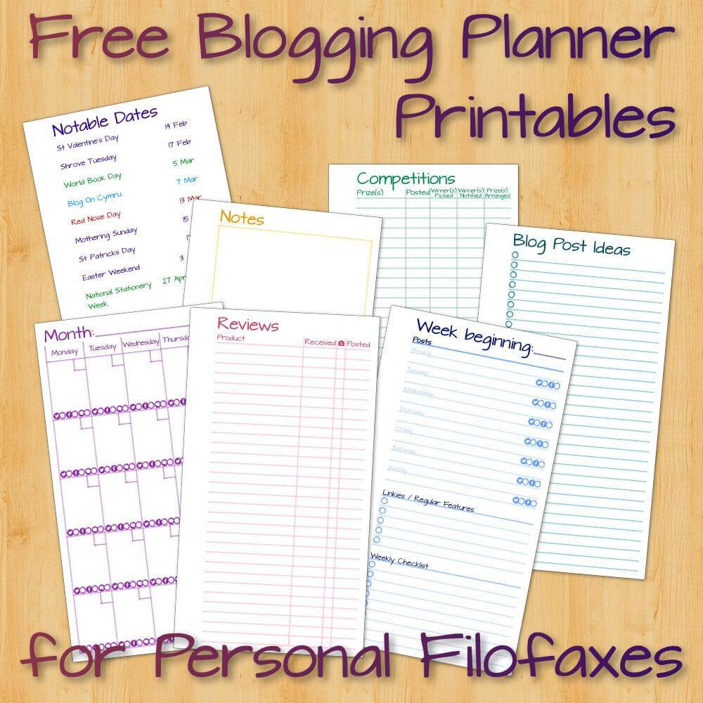 Filofax Blogging Planner (Personal) – Free Printables! | Mama Geek regarding Free Filofax Printables