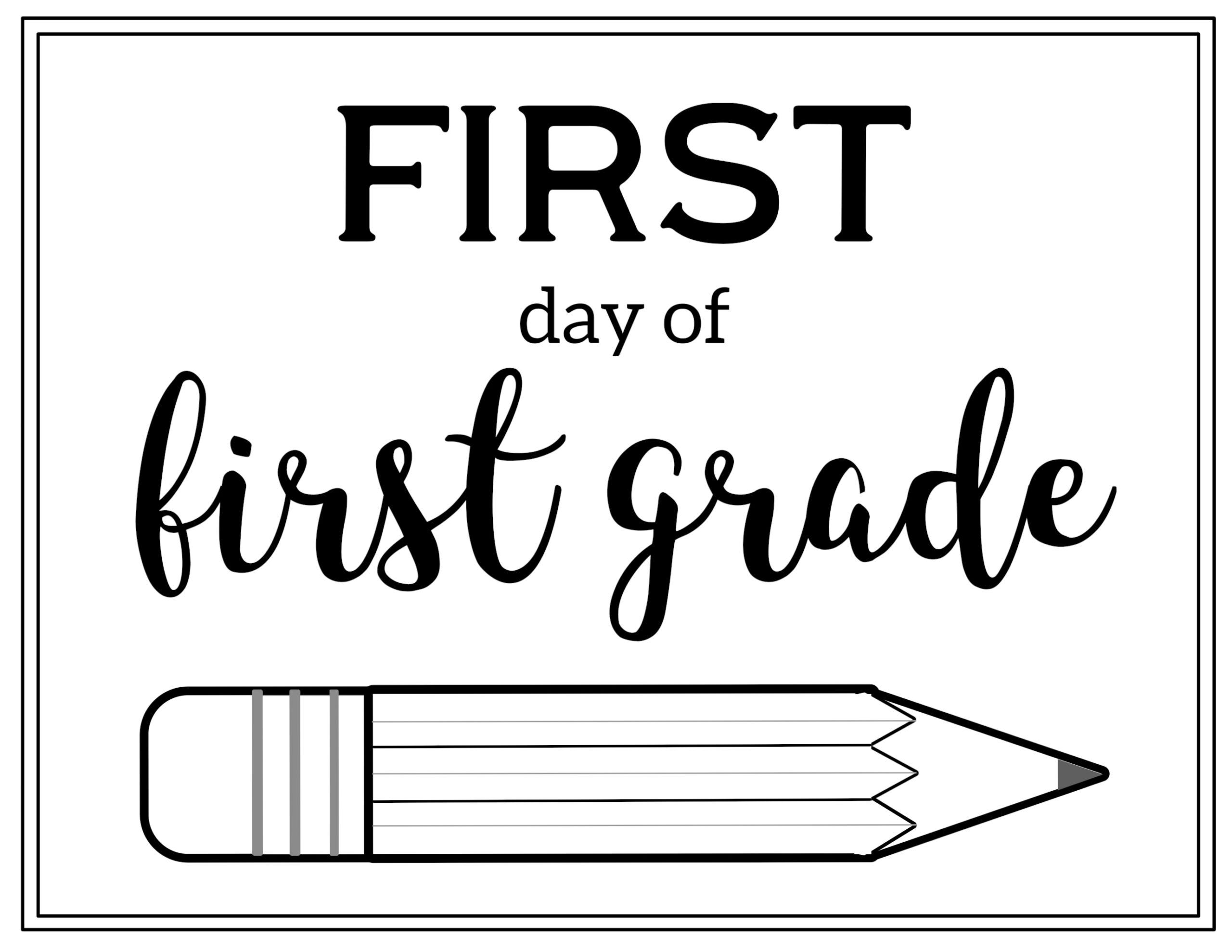 First Day Of 2Nd Grade With Years Printable Sign Free Flash Sales with First Day of Second Grade Free Printable Sign