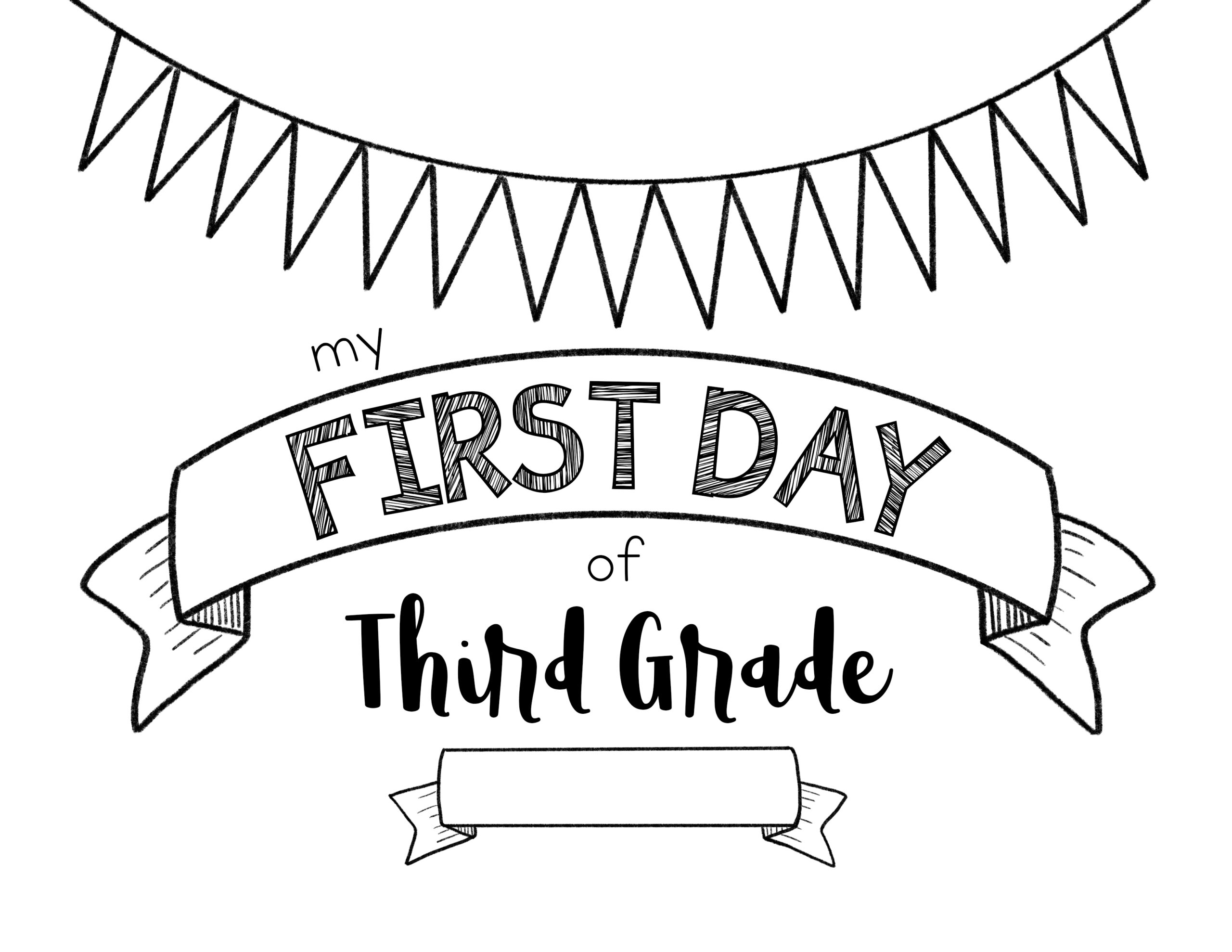 First Day Of 3Rd Grade - Meganhstudio in First Day Of 3Rd Grade Free Printable