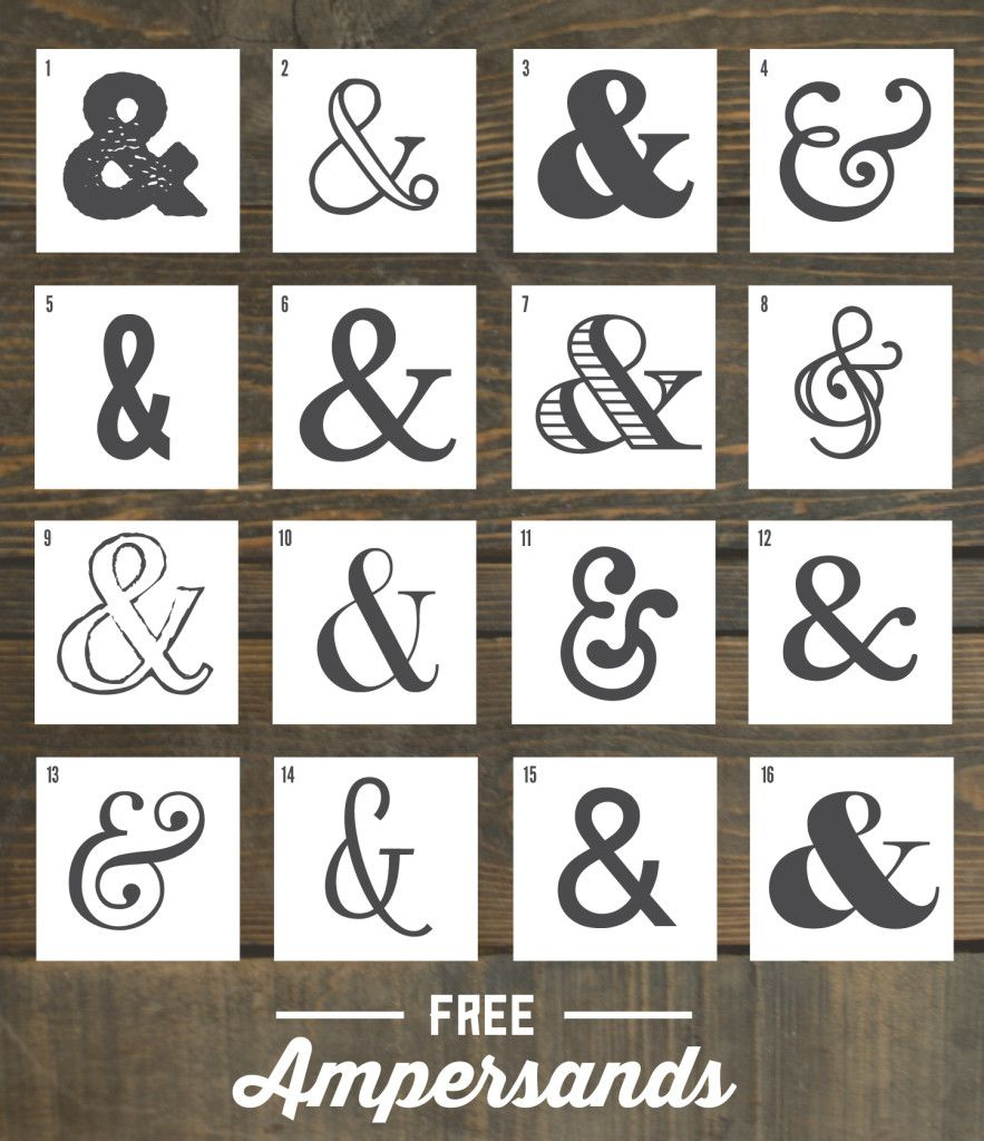 Free Ampersands - The Anastasia Co. | Ampersands, Hand Lettering intended for Free Printable Ampersand Symbol