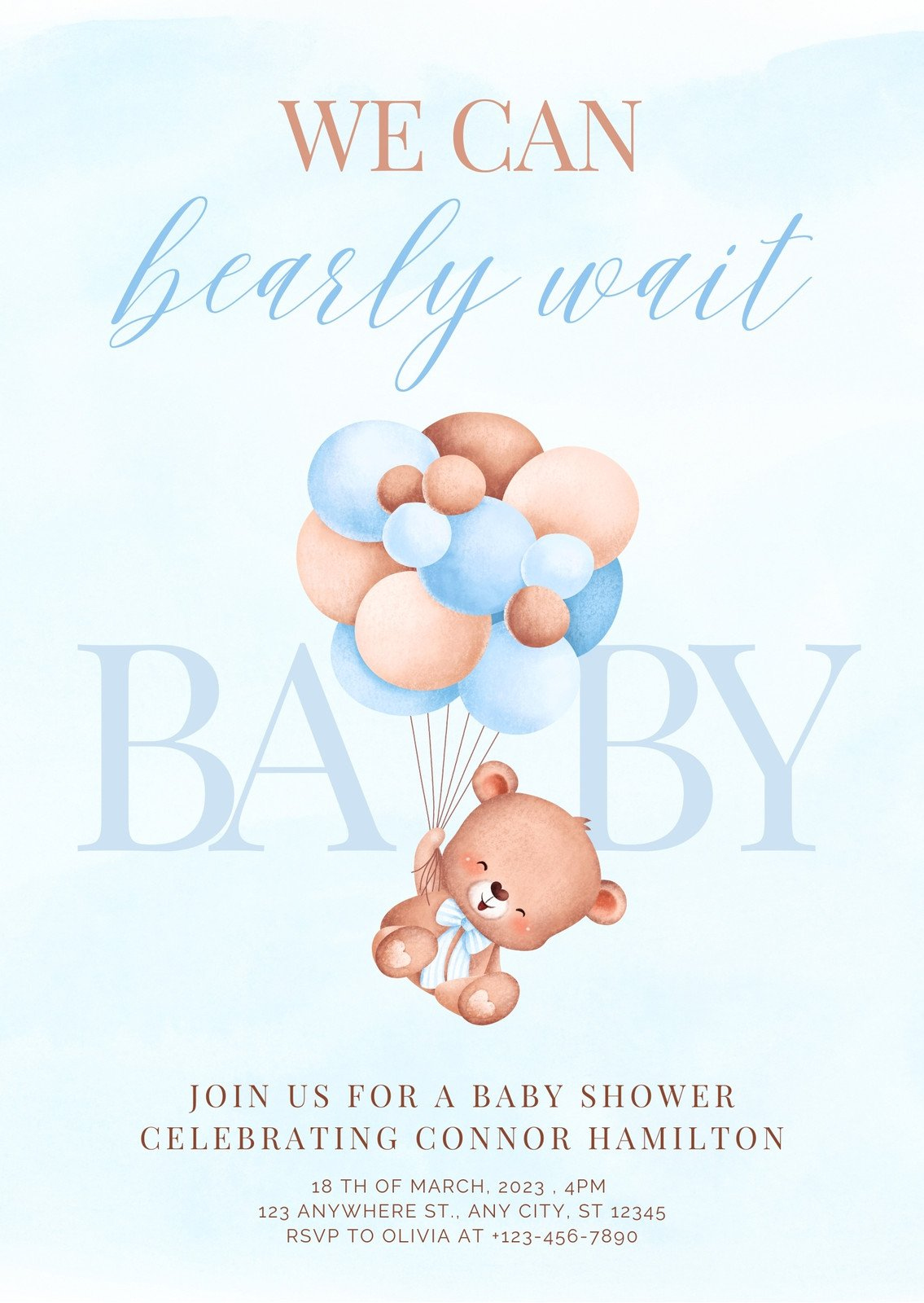 Free And Customizable Baby Shower Templates intended for Free Printable Baby Shower Invitations For Boys