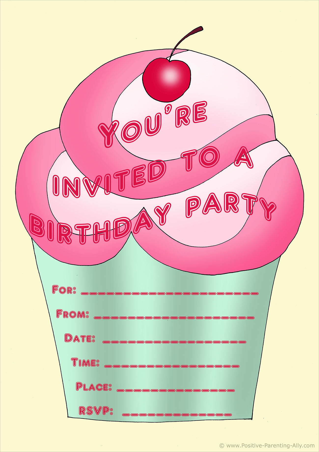 Free Birthday Party Invites For Kids In High Print Quality inside Free Printable Birthday Party Invitations