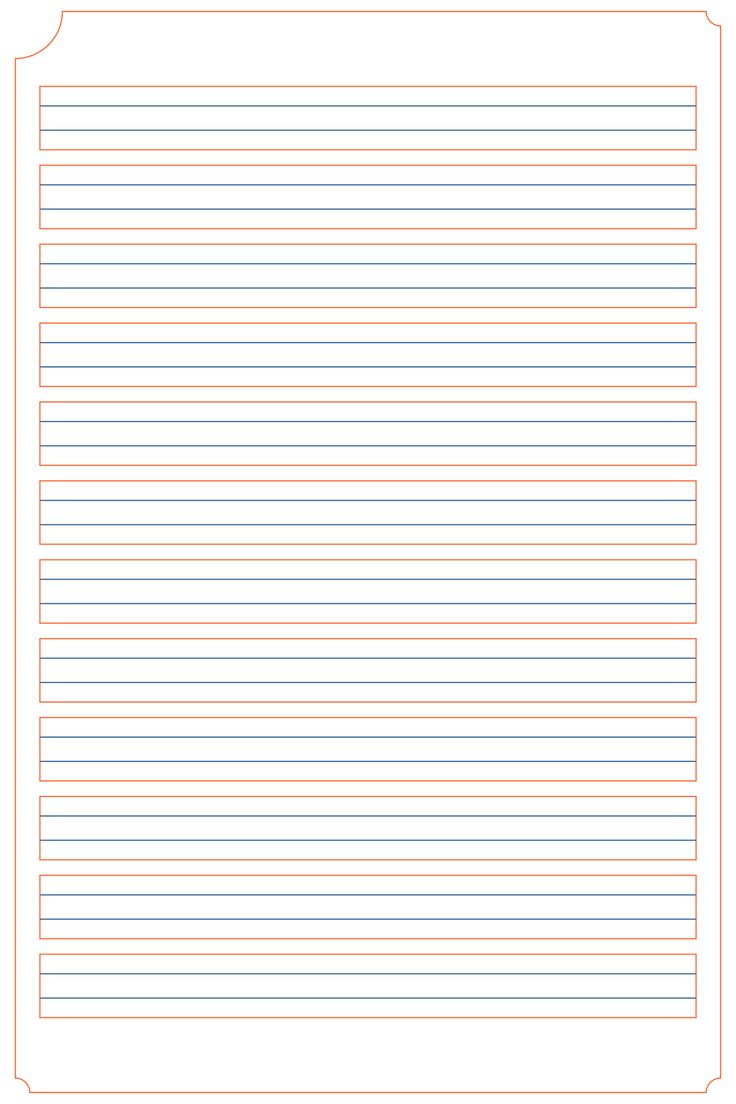 Free Blank Handwriting Worksheets Pdf Printable | Writing Paper in Blank Handwriting Worksheets Printable Free