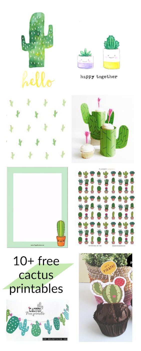 Free Cactus Printables - Kaktus - Round-Up | Free Printable for Free Cactus Printable