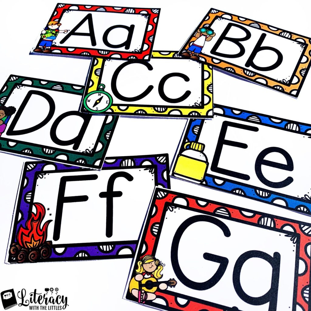 Free Camping Alphabet Posters for Free Printable Alphabet Letters For Display