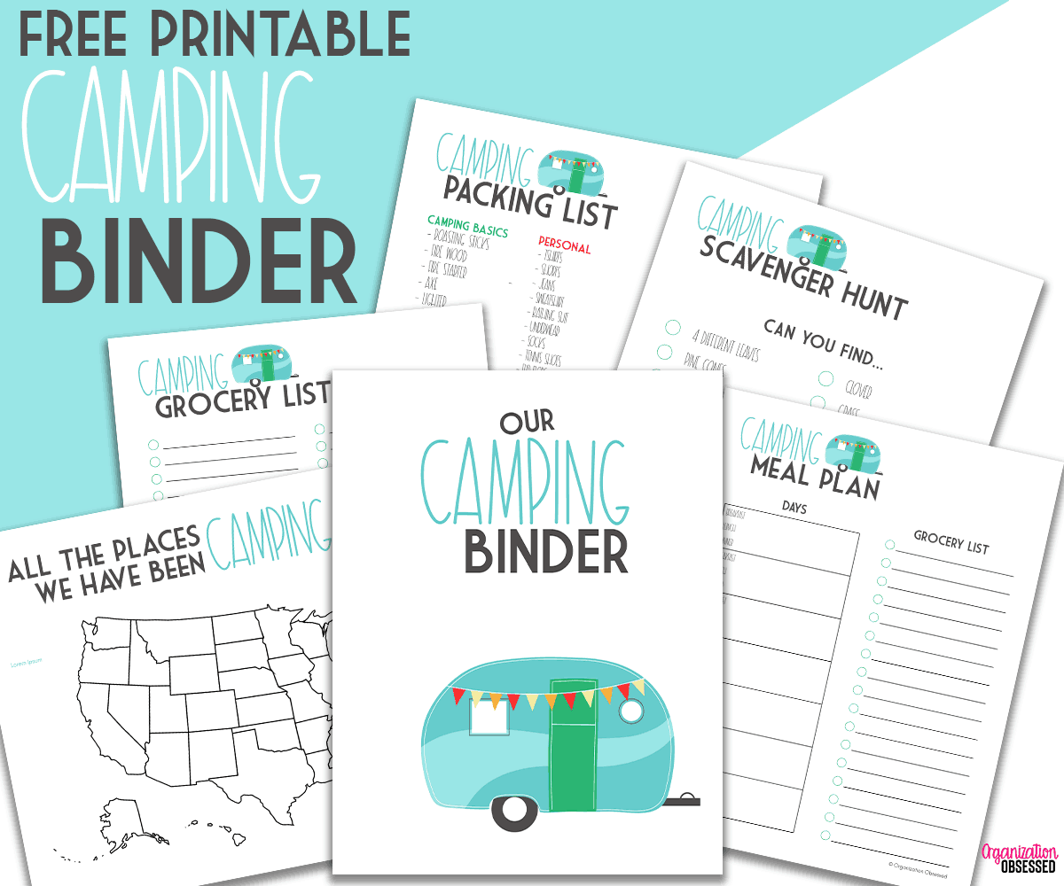 Free Camping Printables - Organization Obsessed with Free Camping Printables