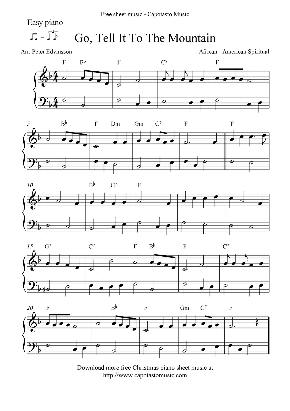 Free Christmas Piano Sheet Music | Easy Notes with Free Christmas Piano Sheet Music For Beginners Printable