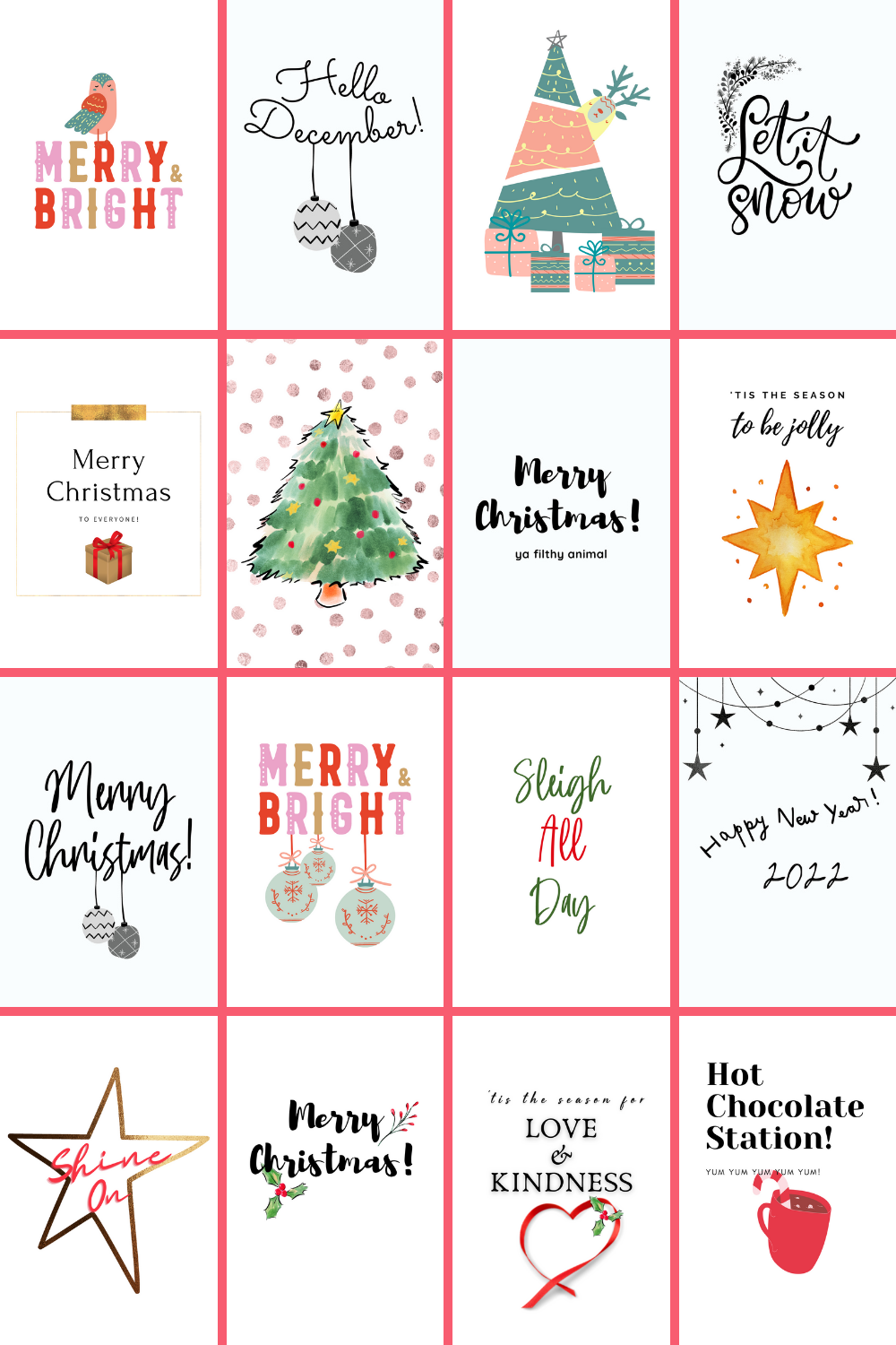 Free Christmas Printables For Stunning Wall Art And Journals pertaining to Free Christmas Printables