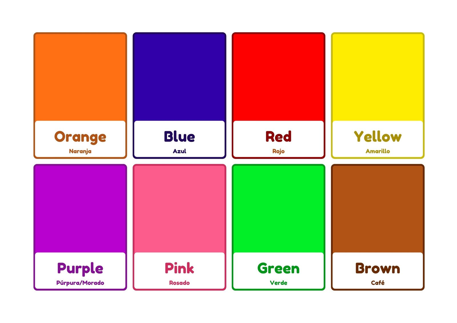 Free Color Flashcard Templates To Edit And Print | Canva within Color Flashcards Printable Free