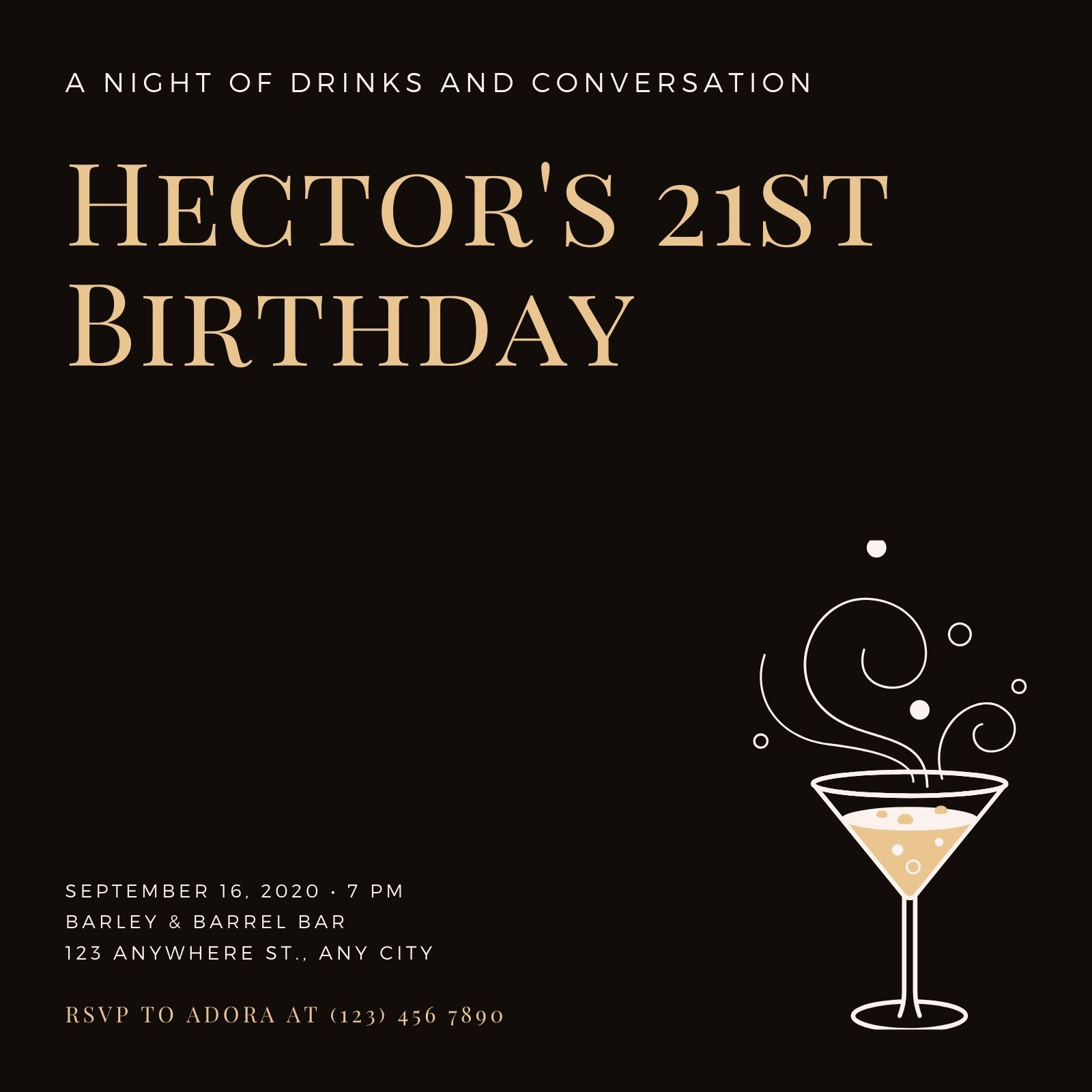 Free, Custom Printable 21St Birthday Invitation Templates | Canva with regard to 21st Birthday Invitation Templates Free Printable