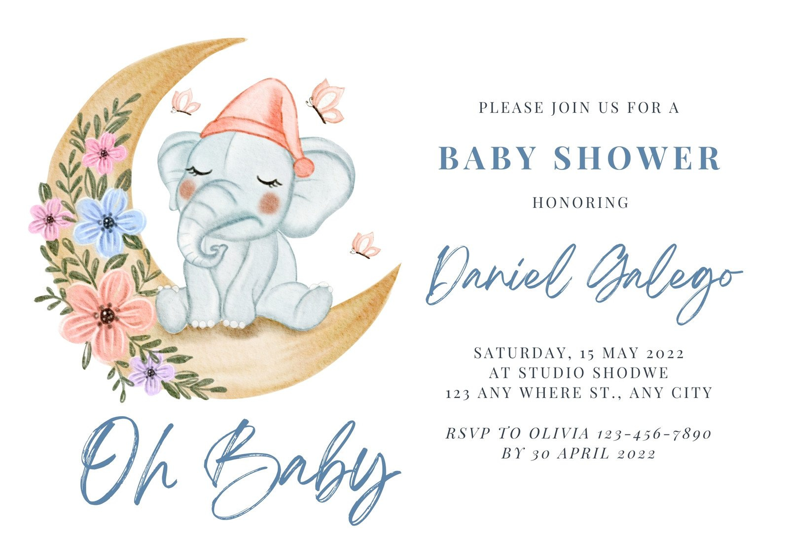 Free Custom Printable Baby Shower Card Templates | Canva inside Free Printable Baby Registry Cards