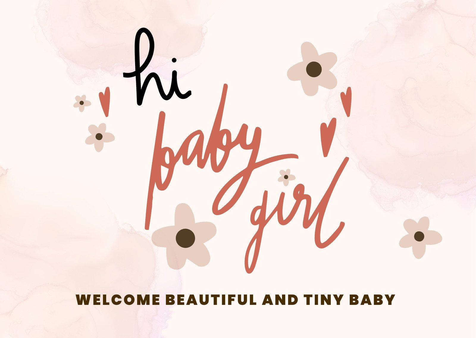 Free Custom Printable Baby Shower Card Templates | Canva with regard to Congratulations on Your Baby Girl Free Printable Cards