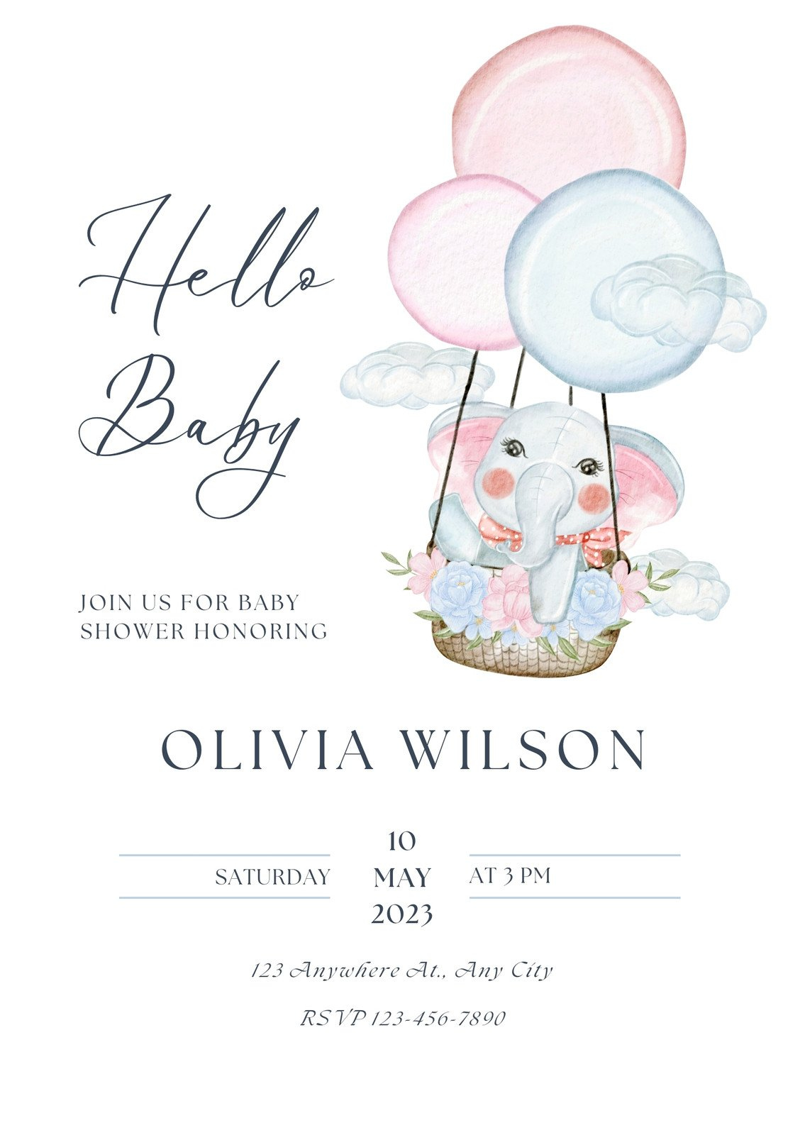 Free, Custom Printable Baby Shower Invitation Templates | Canva in Baby Invitations Printable Free