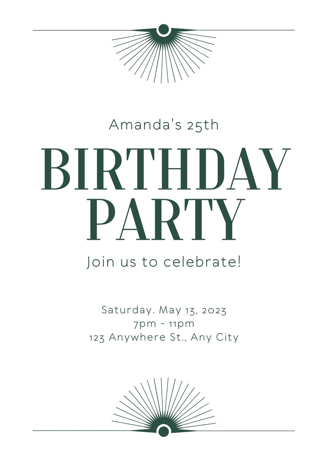 Free Custom Printable Birthday Flyer Templates | Canva throughout Free Printable Birthday Party Flyers