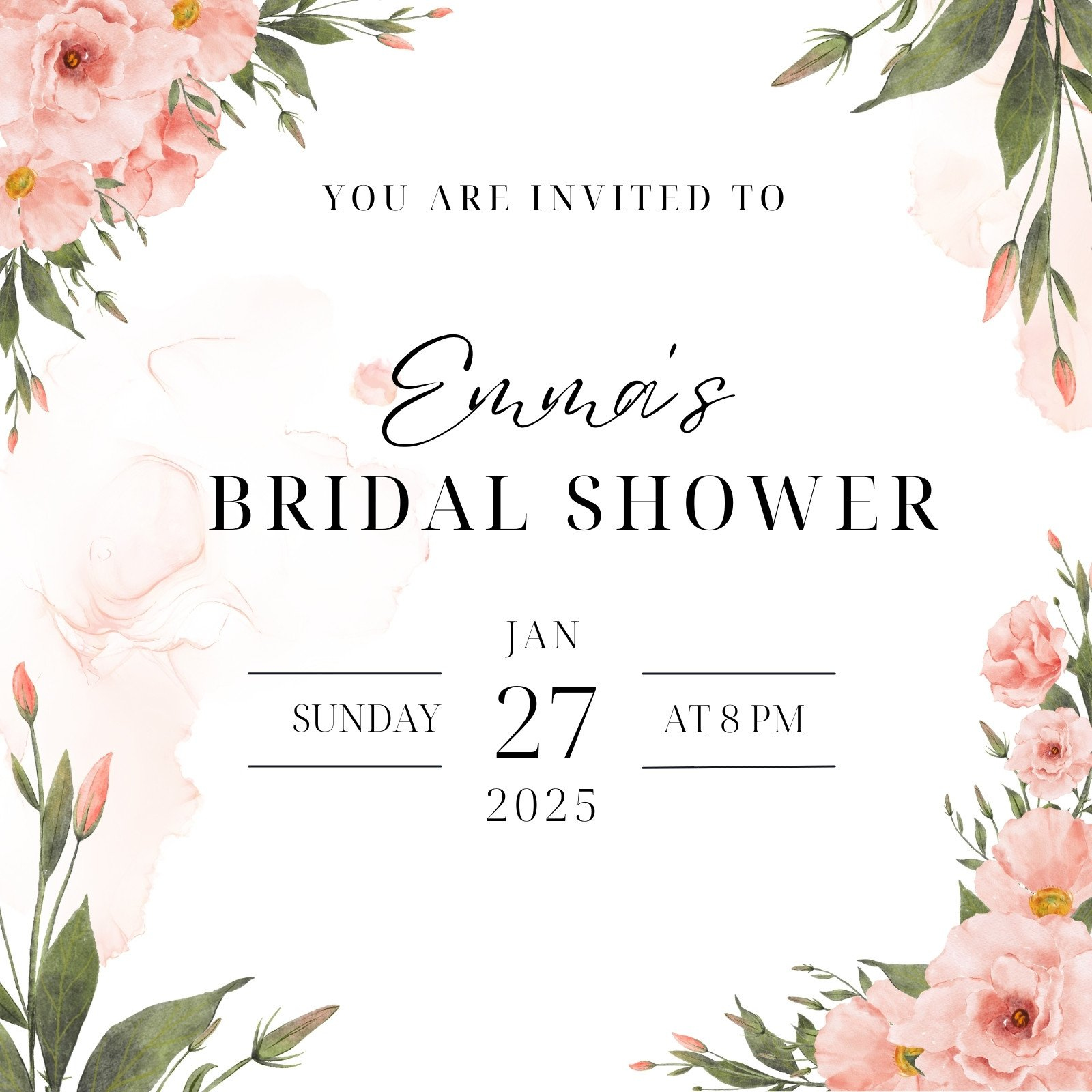 Free Custom Printable Bridal Shower Invitation Templates | Canva intended for Free Printable Beach Theme Bridal Shower Invitations